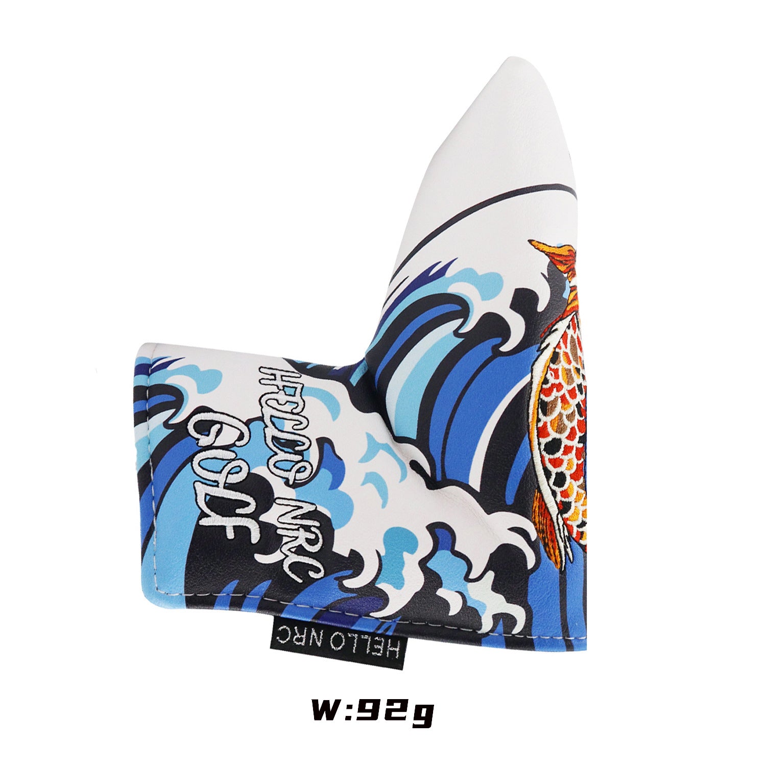 Golf Cart Cover Koi Wooden Pole Cover No. 1 Wooden Fairway Wooden Pole Head Protective Cover PU Waterproof Plush Pole Cover