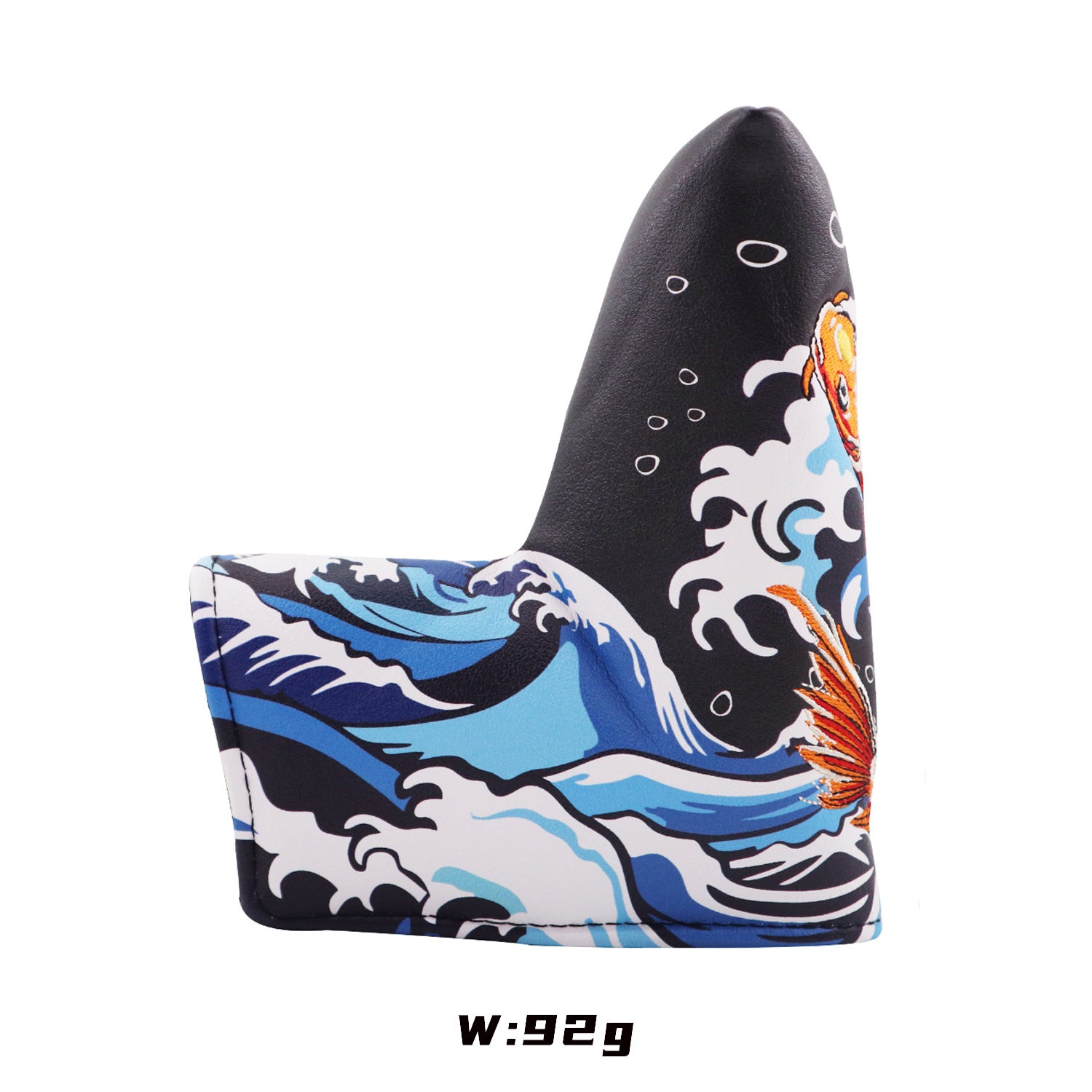 Golf Cart Cover Koi Wooden Pole Cover No. 1 Wooden Fairway Wooden Pole Head Protective Cover PU Waterproof Plush Pole Cover