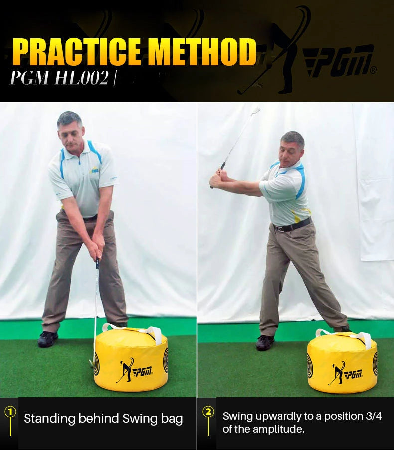 PGM Golf Swing Trainer Golf Training Impact Power Smash Bag Hitting Bag Swing Training Aids Impact Swing Trainer HL002