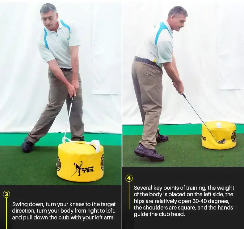 PGM Golf Swing Trainer Golf Training Impact Power Smash Bag Hitting Bag Swing Training Aids Impact Swing Trainer HL002